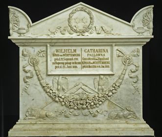 Grabkapelle auf dem Württemberg, Doppelsarkophag der Königin Katharina und König Wilhelms I. in der Gruft