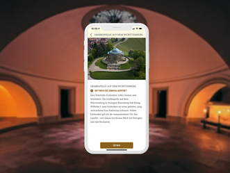 Grabkapelle auf dem Württemberg, Startseite Monument BW App