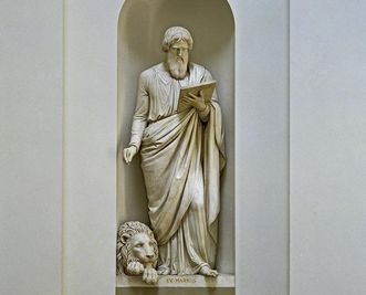 Statue of Mark the Evangelist in the Sepulchral Chapel on Württemberg Hill